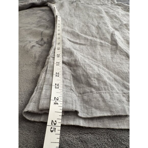 Athleta Women's Linen Drawstring Pants M Gray Breathable Beach Vacation - Picture 11 of 11